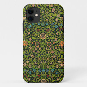 William Morris - Columbine, donkergroen, iPhone 11 Hoesje