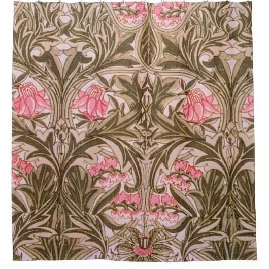 William Morris - Columbine Pattern 1876 Douchegordijn (Voorkant)