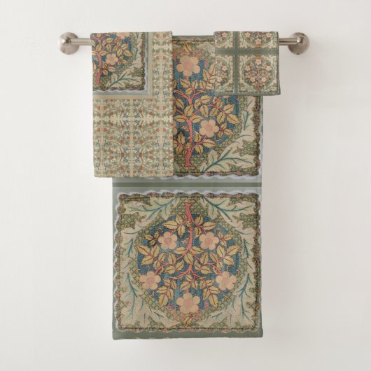 William * Morris Compilatie Trellis Bloemenboom Bad Handdoek (Insitu)