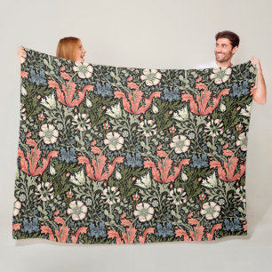 William Morris  Compton bloemmotief Fleece Deken