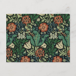 William Morris Compton Floral Art Nouveau Pattern Briefkaart