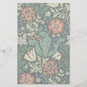 William Morris Compton Floral Art Nouveau Pattern Briefpapier