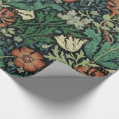 William Morris Compton Floral Art Nouveau Pattern Cadeaupapier (Hoek)