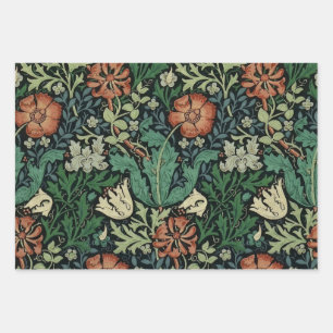 William Morris Compton Floral Art Nouveau Pattern Inpakpapier Vel
