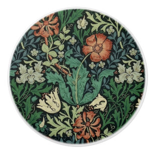 William Morris Compton Floral Art Nouveau Pattern Keramische Knop