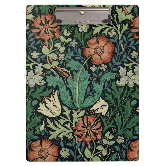 William Morris Compton Floral Art Nouveau Pattern Klembord (Voorkant)
