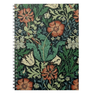 William Morris Compton Floral Art Nouveau Pattern Notitieboek