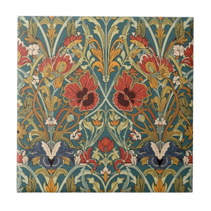 William Morris Compton Floral Art Nouveau Pattern Tegeltje