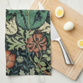William Morris Compton Floral Art Nouveau Pattern Theedoek (Quarter Fold)
