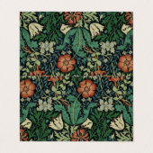William Morris Compton Floral Art Nouveau Pattern Visitekaartjes (Buitenkant ongevouwen)