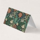 William Morris Compton Floral Art Nouveau Pattern Visitekaartjes (Achterkant)