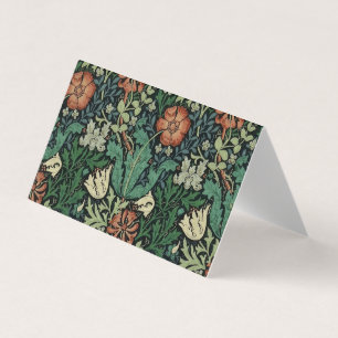 William Morris Compton Floral Art Nouveau Pattern Visitekaartjes