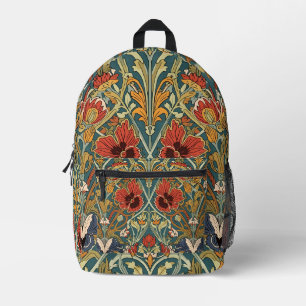 William Morris Compton Florale Art Nouveau Patroon Bedrukte Rugzak