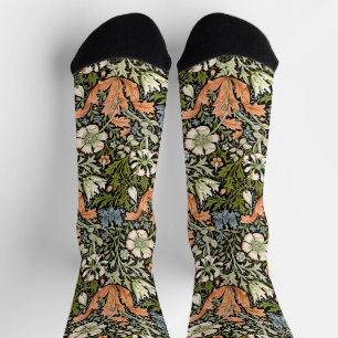 William Morris Compton Florale Art Nouveau Patroon Sokken