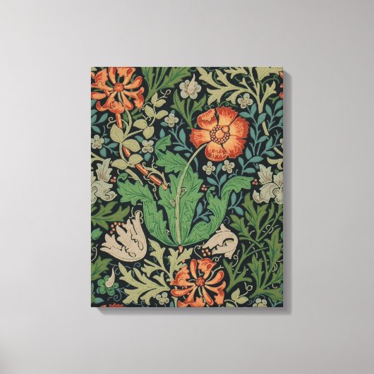 William Morris Compton Wallpaper Classic Canvas Afdruk (Voorkant)