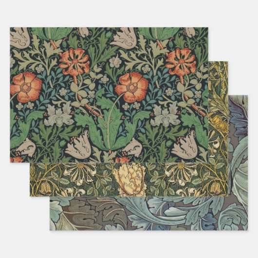 William Morris Compton Wallpaper Classic Inpakpapier Vel (Set)