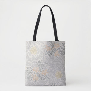 William Morris Coral & Sage Green Larkspur Patroon Draagtas