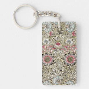 William Morris Corncockle Botanische Wijnstok Bloe Sleutelhanger