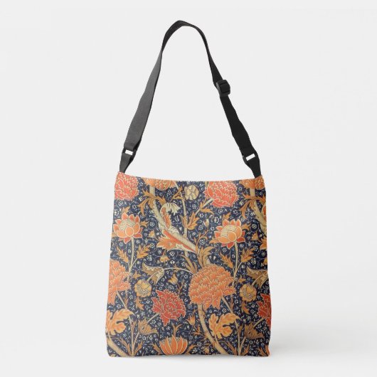William Morris Cray Floral Art Nouveau Pattern Crossbody Tas (Achterkant)