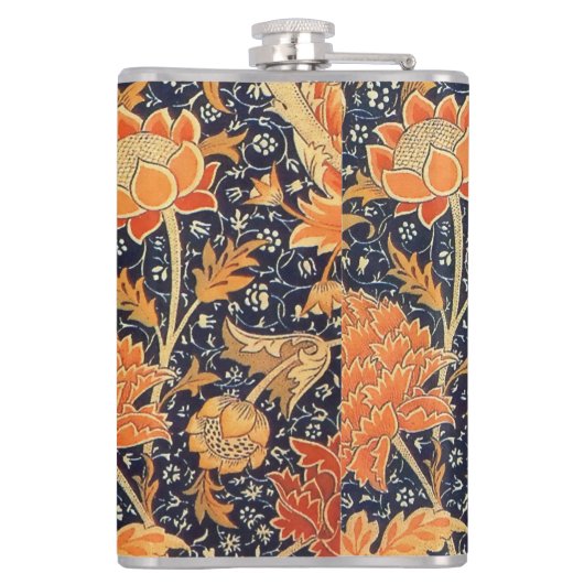 William Morris Cray Floral Art Nouveau Pattern Heupfles (Achterkant)