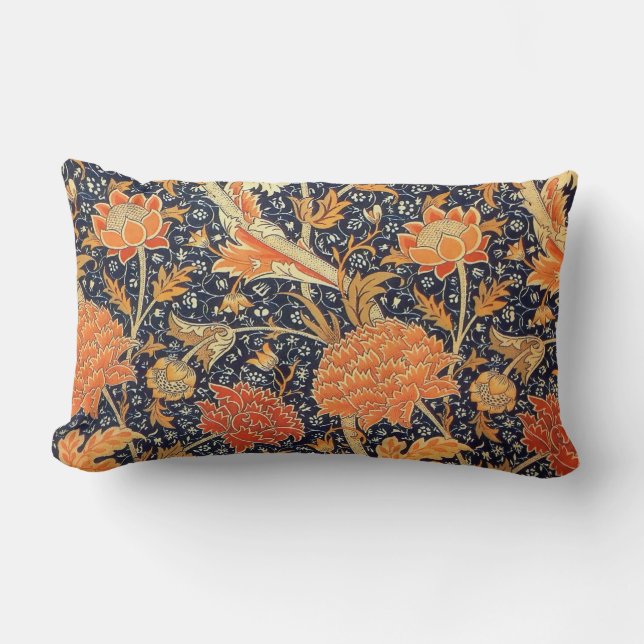 William Morris Cray Floral Art Nouveau Pattern Kussen (Voorkant)
