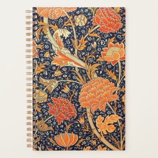 William Morris Cray Floral Art Nouveau Pattern Planner (Voorkant)
