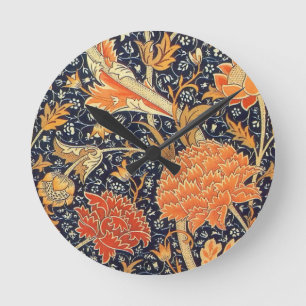 William Morris Cray Floral Art Nouveau Pattern Ronde Klok