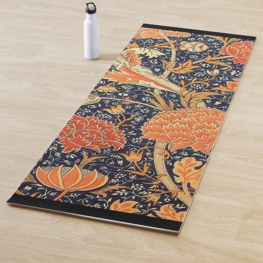 William Morris Cray Floral Art Nouveau Pattern Yogamat (In situ)