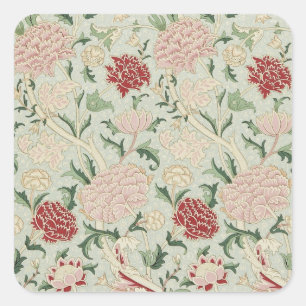 William Morris Cray Floral Pre-Raphaelite Vintage Vierkante Sticker