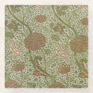 William Morris Cray Sage Bloemen Plantaardige Glazen Onderzetter