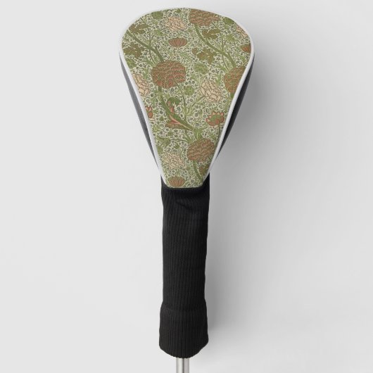 William Morris Cray Sage Bloemen Plantaardige Golfheadcover (Voorkant)