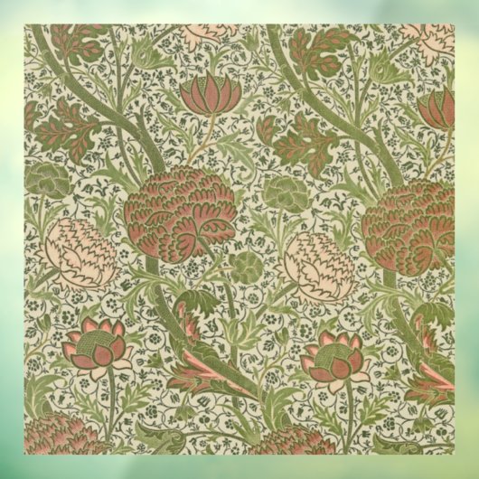 William Morris Cray Sage Bloemen Plantaardige Raamsticker (Vel 3)