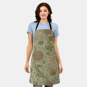 William Morris Cray Sage Bloemen Plantaardige Schort (Gedragen)