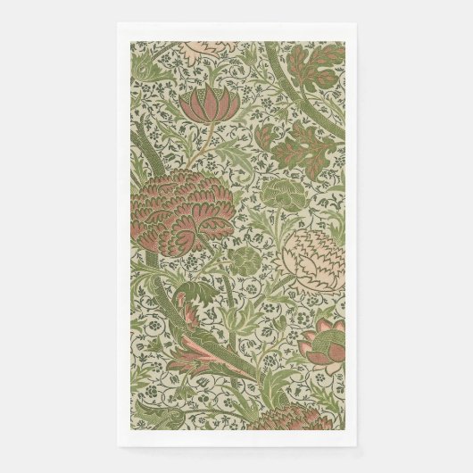 William Morris Cray Sage Bloemen Plantaardige Servet (Voorkant)