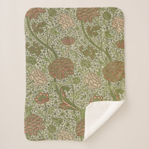 William Morris Cray Sage Bloemen Plantaardige Sherpa Deken