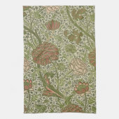 William Morris Cray Sage Bloemen Plantaardige Theedoek (Verticaal)