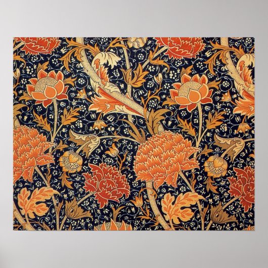 William Morris Cray Wallpaper Flower Pattern Poster (Voorkant)