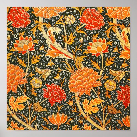 William Morris Cray Wallpaper Flower Pattern Poster (Voorkant)
