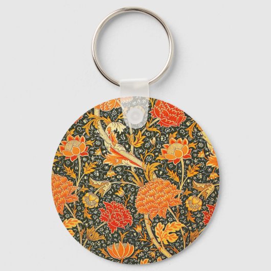 William Morris Cray Wallpaper Flower Pattern Sleutelhanger (Voorkant)