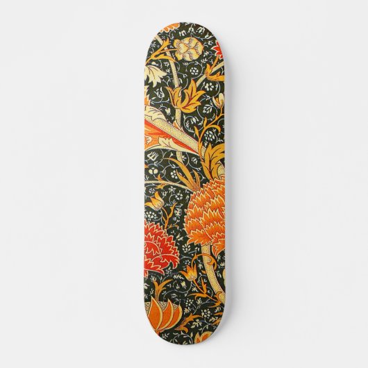 William Morris Cray Wallpaper Patroon Skateboard (Voorkant)