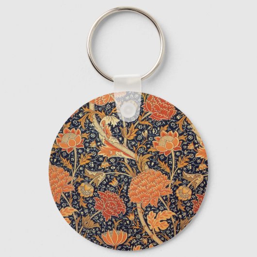 William Morris Cray Wallpaper Patroon Sleutelhanger (Voorkant)