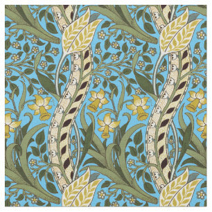 William Morris Daffodil Blue Pattern Stof