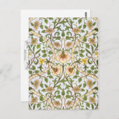 William Morris Daffodil Chintz Pattern Briefkaart (Voorkant / Achterkant)