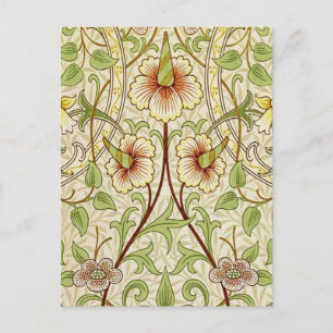 William Morris Daffodil Classic Bloem Behang Briefkaart