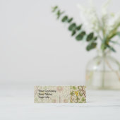 William Morris Daffodil Classic Bloem Behang Mini Visitekaartje (Staand voorkant)