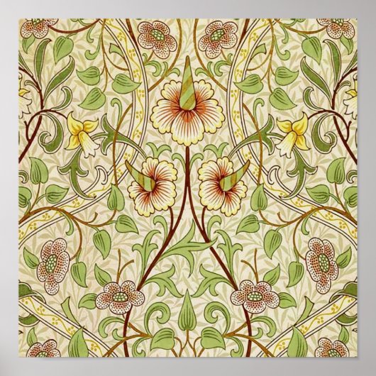William Morris Daffodil Classic Flower Poster (Voorkant)