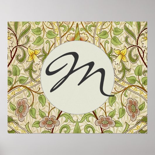 William Morris Daffodil Classic Flower Poster (Voorkant)