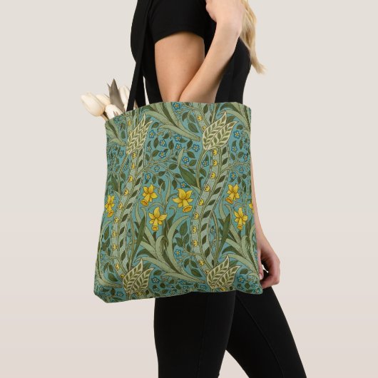 William Morris Daffodil Floral Pattern Classic Draagtas (Dichtbij)