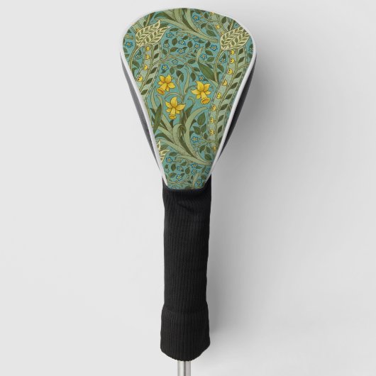 William Morris Daffodil Floral Pattern Classic Golfheadcover (Voorkant)