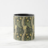 William Morris Daffodil Floral Textile Pattern Mok (Midden)